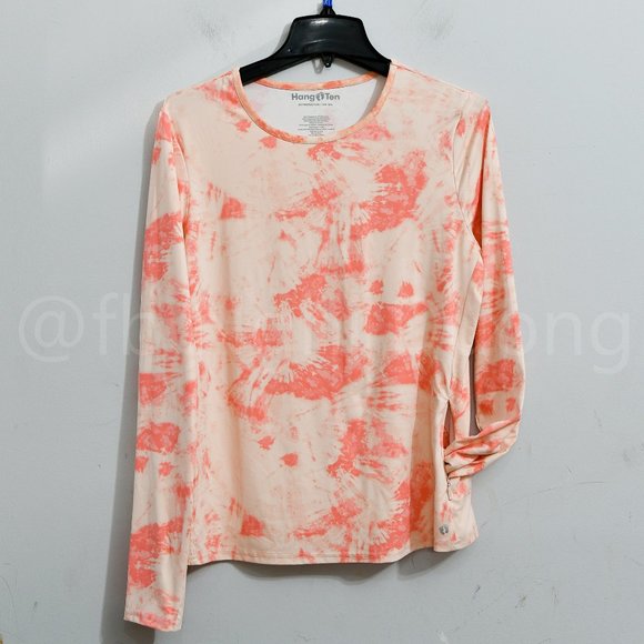 Ladies' Sun Tee Hang Ten Pink - Picture 2 of 4